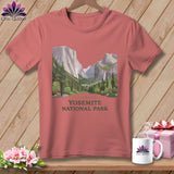 MyDesigns Physical Item S / Heather Mauve Stitchin' in Yosemite National Park ~ Relaxed Fit Tee