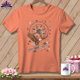 MyDesigns Physical Item S / Heather Sunset 250 Years Stitched Under The Stars Proud American Quilter ~ Relaxed Fit Tee