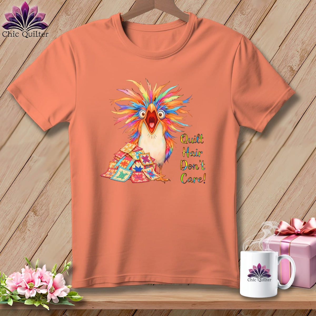 MyDesigns Physical Item S / Heather Sunset Chaos Finch ~ Relaxed Fit Tee