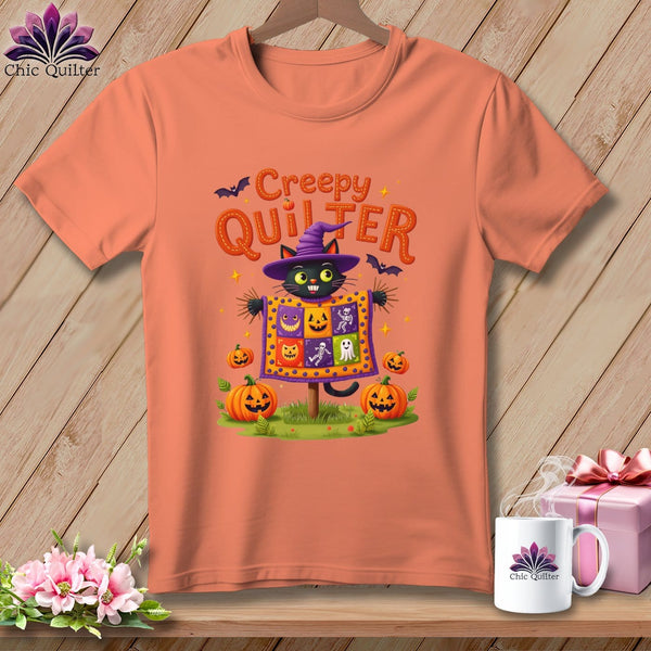 MyDesigns Physical Item S / Heather Sunset CREEPY QUILTER ~ Relaxed Fit Tee