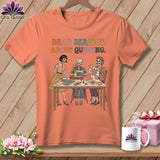 MyDesigns Physical Item S / Heather Sunset Dead Serious About Quilting. ~ Relaxed Fit Tee