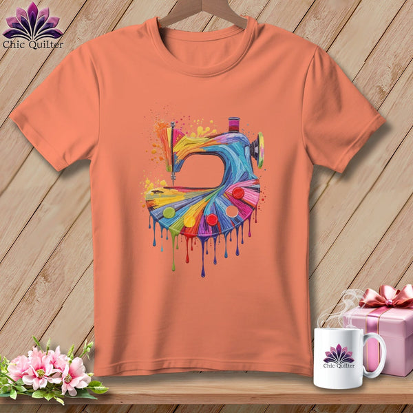 MyDesigns Physical Item S / Heather Sunset Dripping Stitches ~ Relaxed Fit Tee