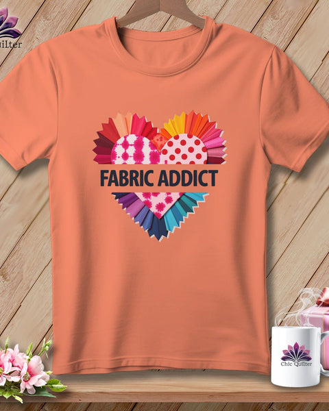 MyDesigns Physical Item S / Heather Sunset Fabric Adict ~ Relaxed Fit Tee