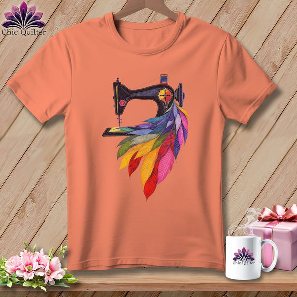 MyDesigns Physical Item S / Heather Sunset Feathered Rainbow ~ Relaxed Fit Tee