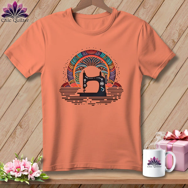 MyDesigns Physical Item S / Heather Sunset Feathered Stitches ~ Relaxed Fit Tee