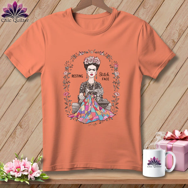 MyDesigns Physical Item S / Heather Sunset Fray-da Kahio - Resting Stitch Face ~ Relaxed Fit Tee