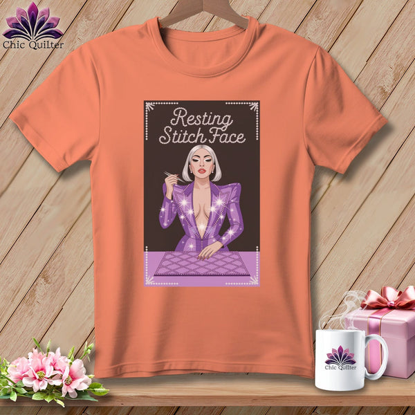 MyDesigns Physical Item S / Heather Sunset Lacy Gagga - Resting Stitch Face ~ Relaxed Fit Tee