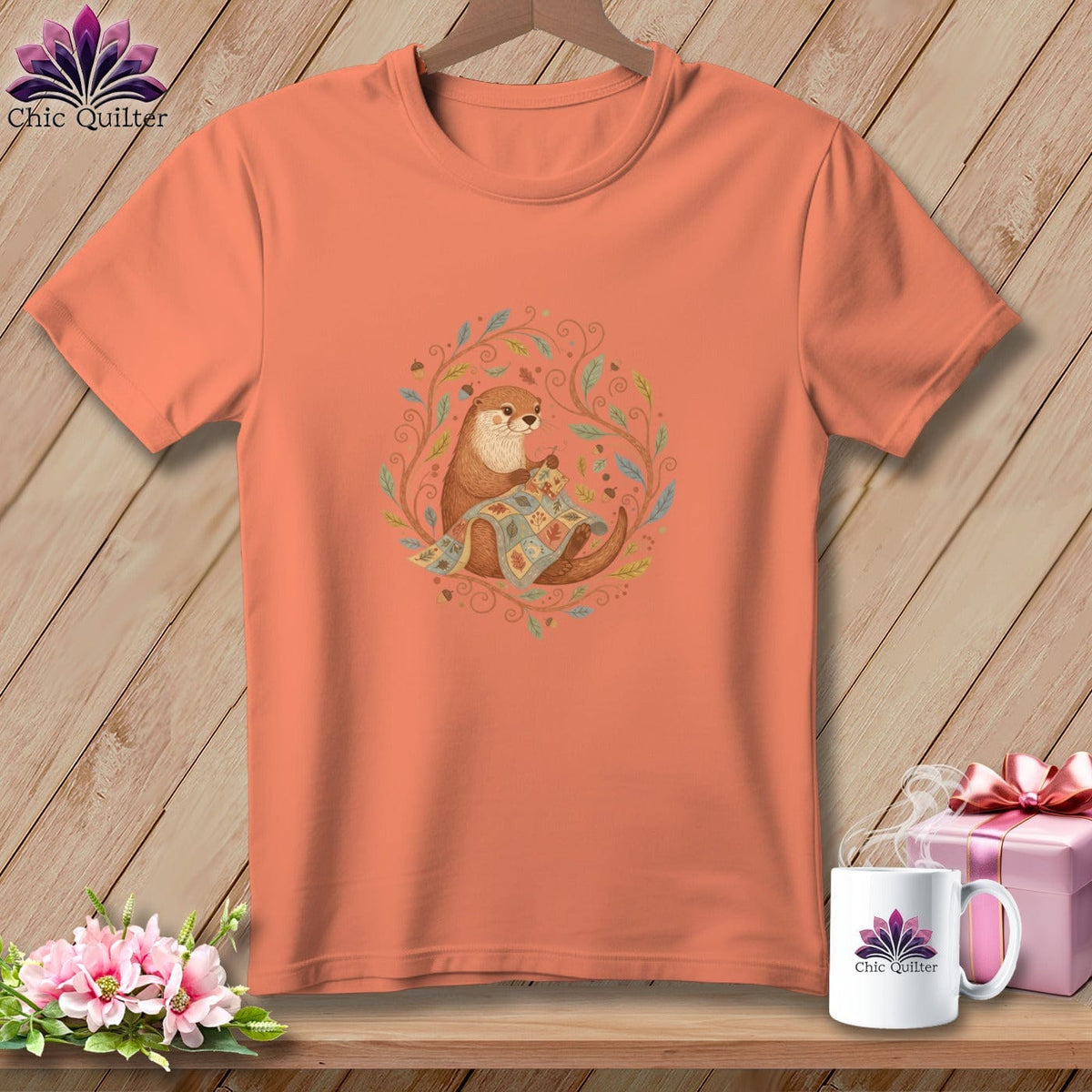 MyDesigns Physical Item S / Heather Sunset Lady Stitcher ~ Relaxed Fit Tee