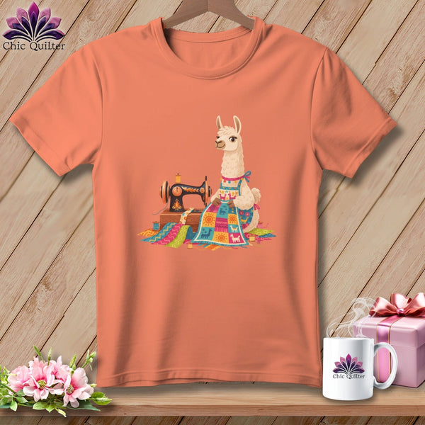 MyDesigns Physical Item S / Heather Sunset LaMama is Stitching - Back Off! ~ Relaxed Fit Tee