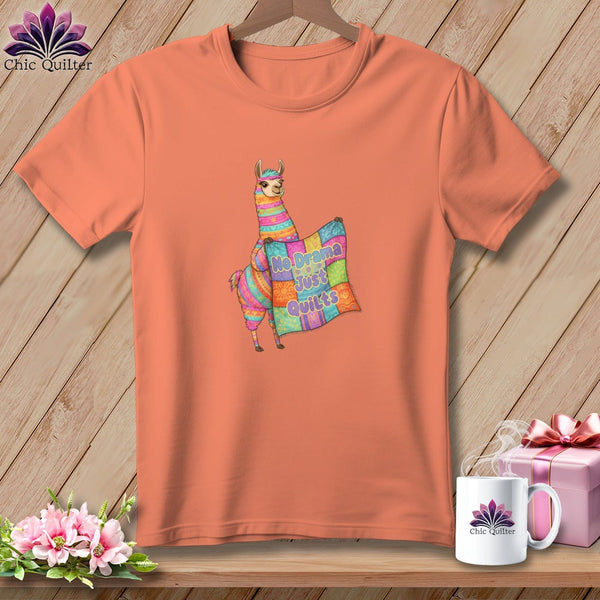 MyDesigns Physical Item S / Heather Sunset No Drama Just Quilt ~ Relaxed Fit Tee