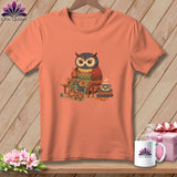 MyDesigns Physical Item S / Heather Sunset Owlways Ready for Tea & Quilts ~ Relaxed Fit Tee