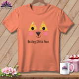 MyDesigns Physical Item S / Heather Sunset Patchwork Face - Resting Stitch Face ~ Relaxed Fit Tee
