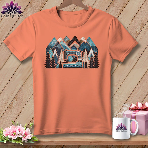 MyDesigns Physical Item S / Heather Sunset Patchwork Mountain Dreams ~ Relaxed Fit Tee