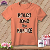 MyDesigns Physical Item S / Heather Sunset Peace Love and Fabric ~ Relaxed Fit Tee