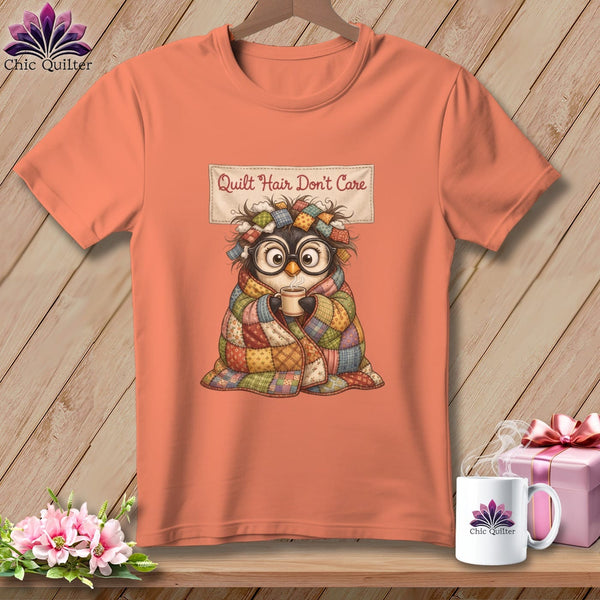 MyDesigns Physical Item S / Heather Sunset Penny's Cozy Quilt Cocoon ~ Relaxed Fit Tee