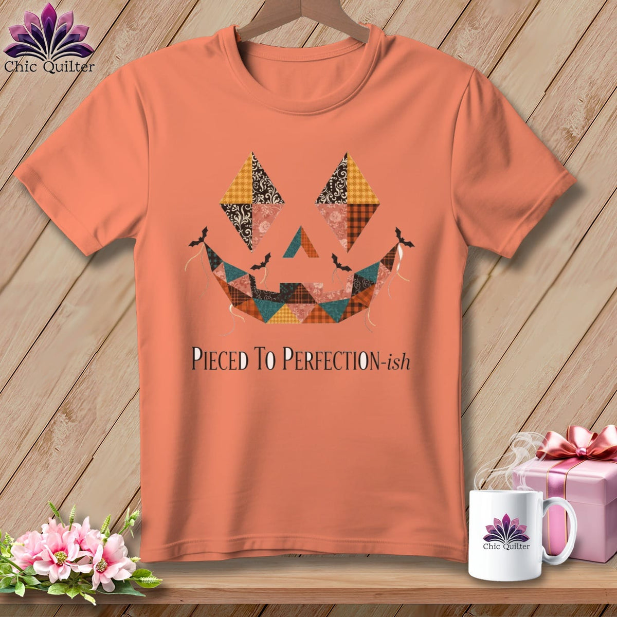 MyDesigns Physical Item S / Heather Sunset Pieced to Perfection-ish ~ Diamond Eyes ~ Relaxed Fit Tee