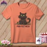 MyDesigns Physical Item S / Heather Sunset Purr ~ fect Mess! ~ Relaxed Fit Tee