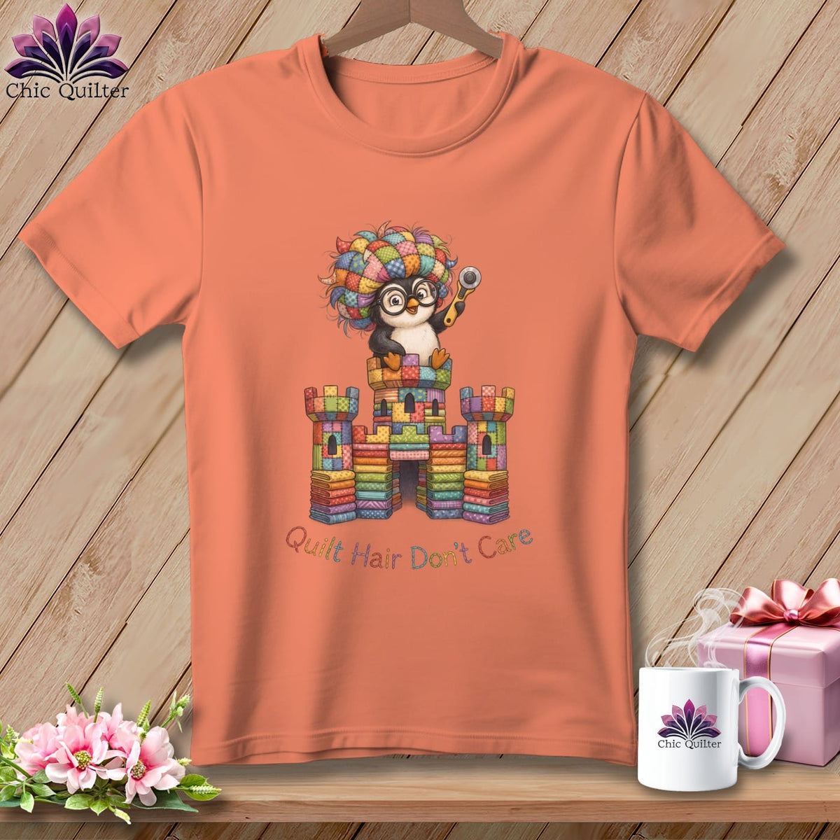 MyDesigns Physical Item S / Heather Sunset Queen of the Fabric Stack ~ Relaxed Fit Tee