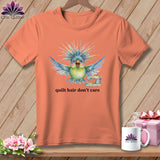 MyDesigns Physical Item S / Heather Sunset Quilt Hair Don’t Care ~ Ziggy Bobbin ~ Relaxed Fit Tee