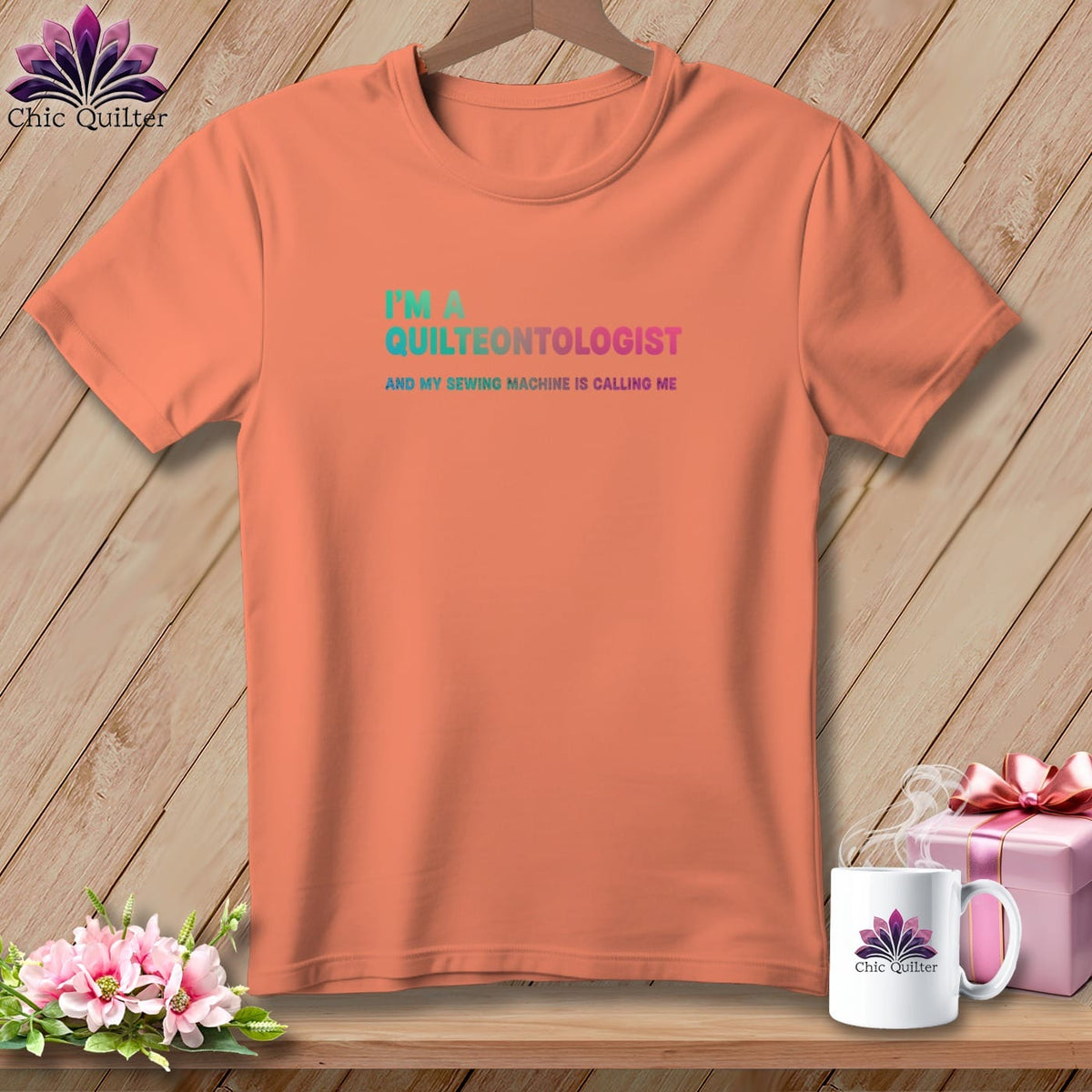 MyDesigns Physical Item S / Heather Sunset Quilteontologist: Sewing Machine Is Calling ~ Relaxed Fit Tee