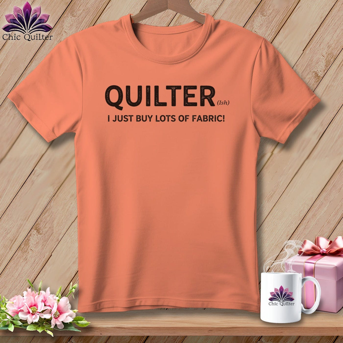 MyDesigns Physical Item S / Heather Sunset Quilter(ish) ~ I Just Buy Lots of Fabric! ~ Relaxed Fit Tee