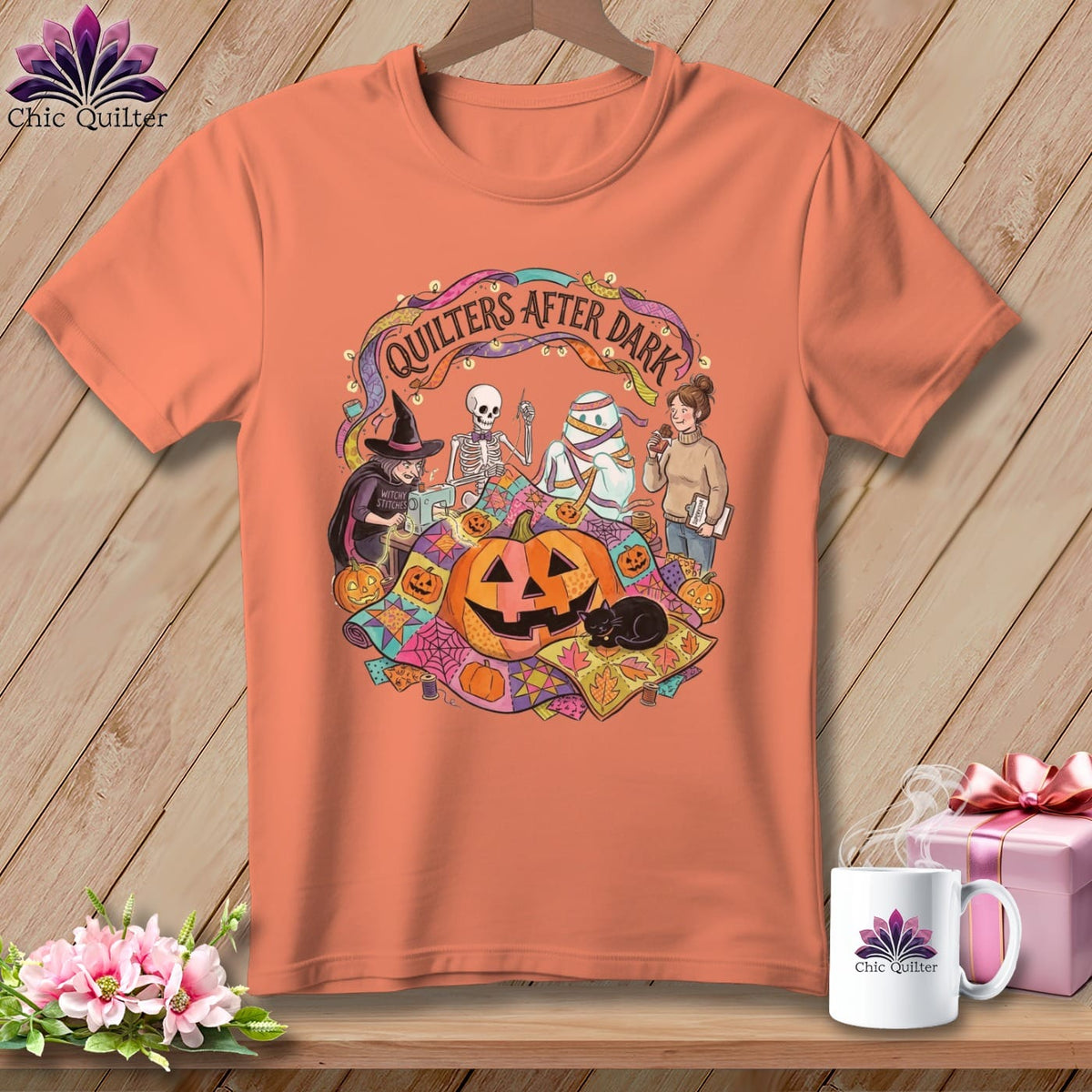 MyDesigns Physical Item S / Heather Sunset Quilters After Dark ~ Relaxed Fit Tee