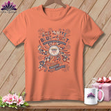 MyDesigns Physical Item S / Heather Sunset Red White Blue and Quilt 250 Years of American Creativity Patriotic Quilte ~ Relaxed Fit Teer Tee