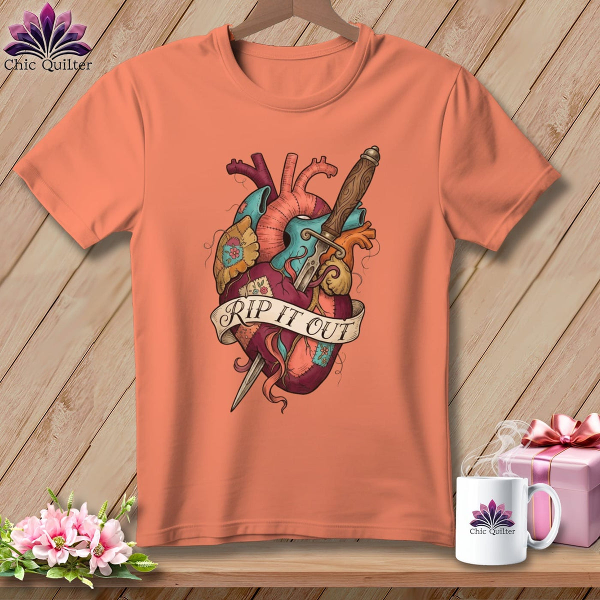 MyDesigns Physical Item S / Heather Sunset Rip It Out ~ Relaxed Fit Tee