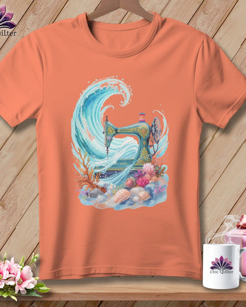 MyDesigns Physical Item S / Heather Sunset Seaside Stitcher ~ Relaxed Fit Tee
