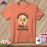 MyDesigns Physical Item S / Heather Sunset Shhh Im Quilting ~ Relaxed Fit Tee