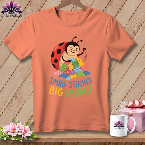 MyDesigns Physical Item S / Heather Sunset Small Stitches Big Impact ~ Relaxed Fit Tee