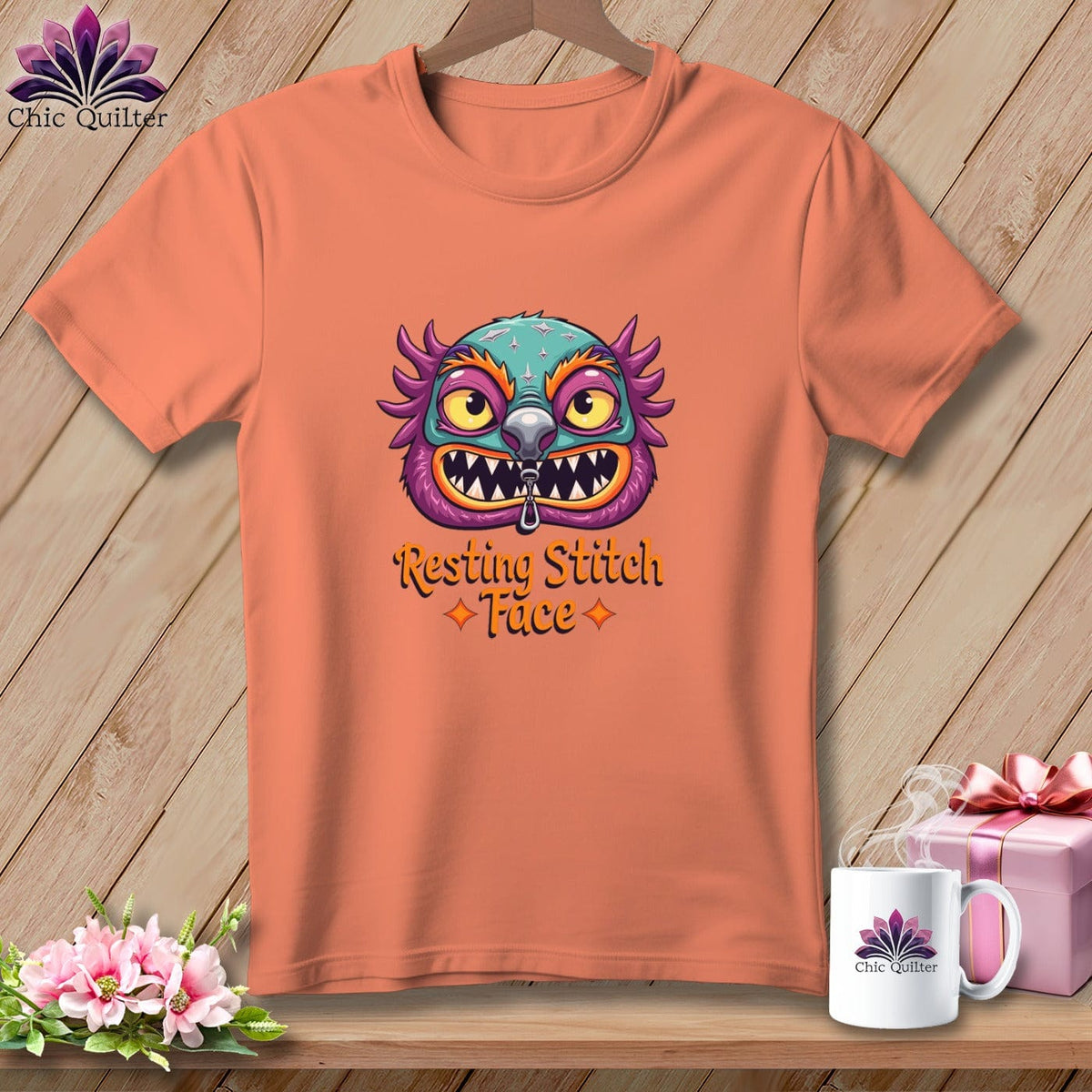 MyDesigns Physical Item S / Heather Sunset Snipzilla - Resting Stitch Face ~ Relaxed Fit Tee