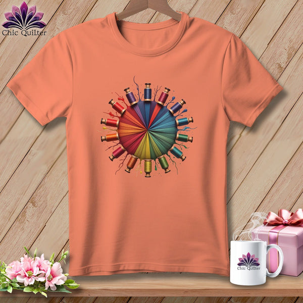MyDesigns Physical Item S / Heather Sunset Spools of Wonder ~ Relaxed Fit Tee