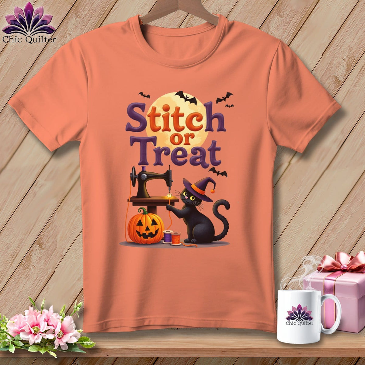 MyDesigns Physical Item S / Heather Sunset Stitch or Treat ~ Relaxed Fit Tee