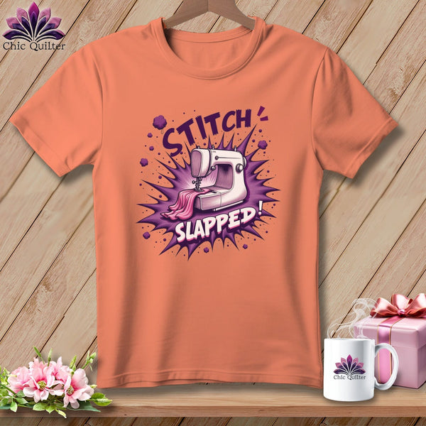 MyDesigns Physical Item S / Heather Sunset Stitch Slapped ~ Relaxed Fit Tee