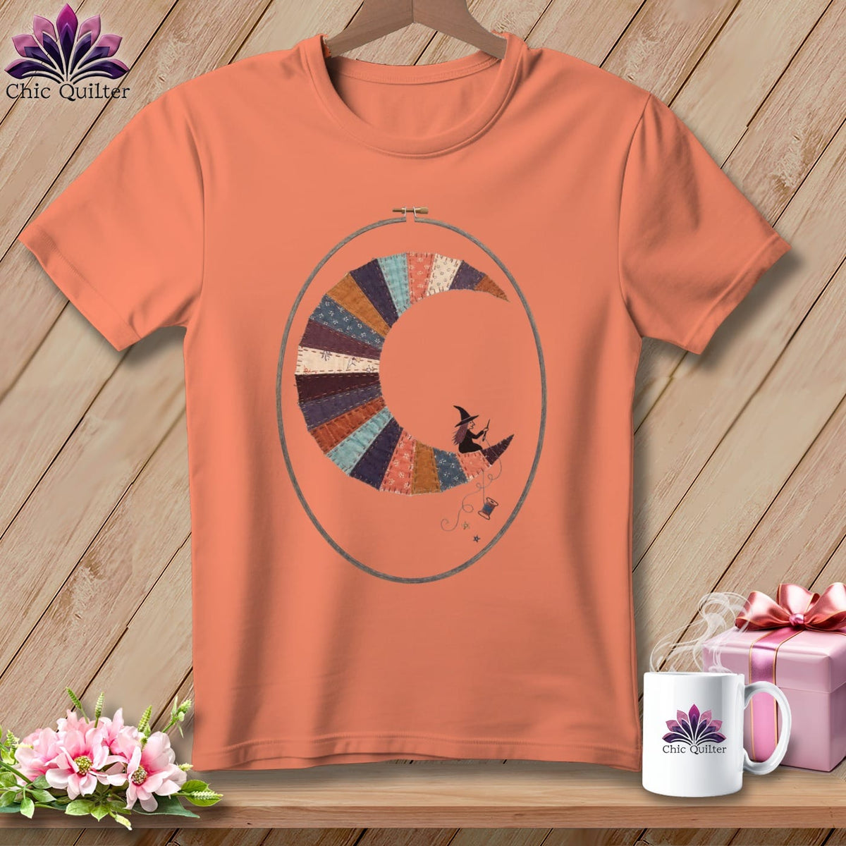 MyDesigns Physical Item S / Heather Sunset Stitching the Moon ~ Relaxed Fit Tee