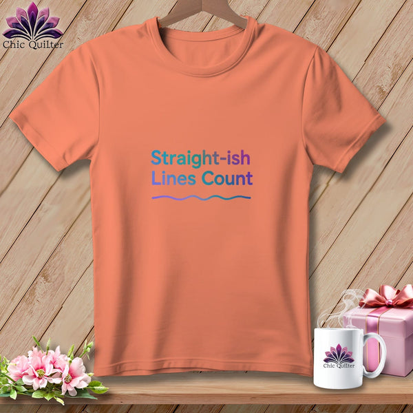 MyDesigns Physical Item S / Heather Sunset Straight-ish Lines Count ~ Relaxed Fit Tee