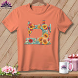MyDesigns Physical Item S / Heather Sunset Sunflower Sew Dayz ~ Relaxed Fit Tee