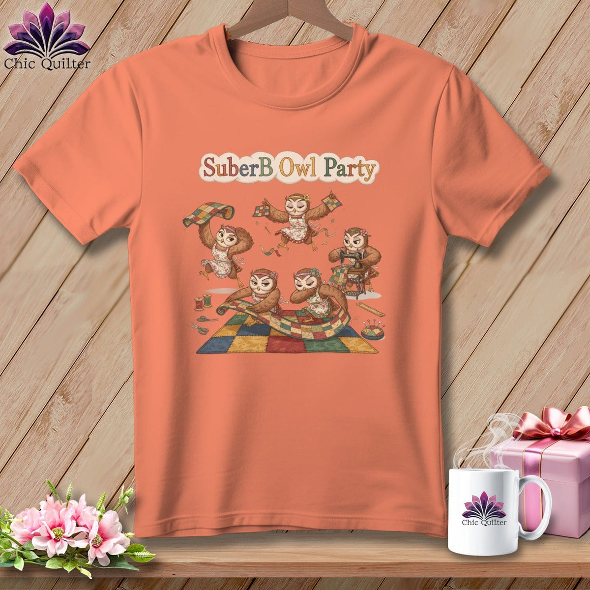 MyDesigns Physical Item S / Heather Sunset SupberB Owl Party Win ~ Relaxed Fit Tee