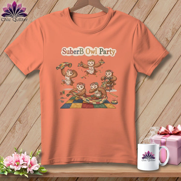 MyDesigns Physical Item S / Heather Sunset SupberB Owl Party Win ~ Relaxed Fit Tee