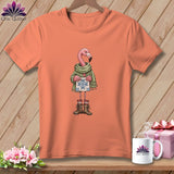 MyDesigns Physical Item S / Heather Sunset The Starry ~ Eyed Flamingo Quilter ~ Relaxed Fit Tee