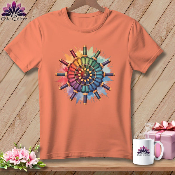 MyDesigns Physical Item S / Heather Sunset Thread Mandala ~ Relaxed Fit Tee