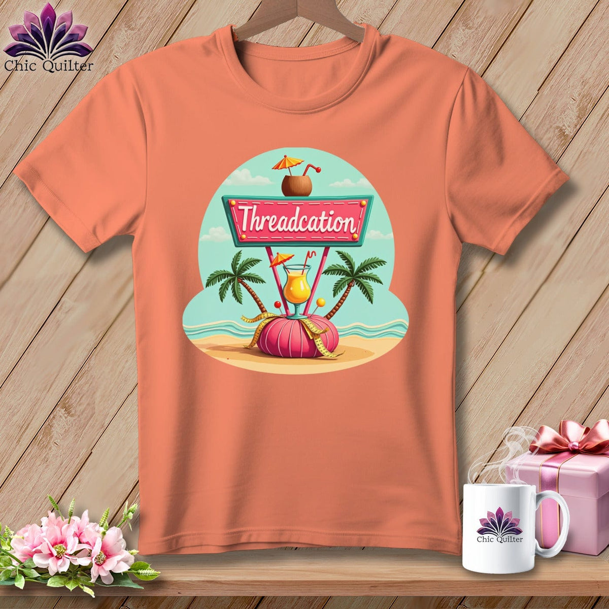 MyDesigns Physical Item S / Heather Sunset Threadcation ~ Relaxed Fit Tee