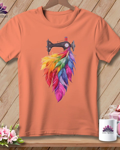 MyDesigns Physical Item S / Heather Sunset Threaded Wings ~ Relaxed Fit Tee