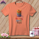 MyDesigns Physical Item S / Heather Sunset Twisted - Resting Stitch Face ~ Relaxed Fit Tee