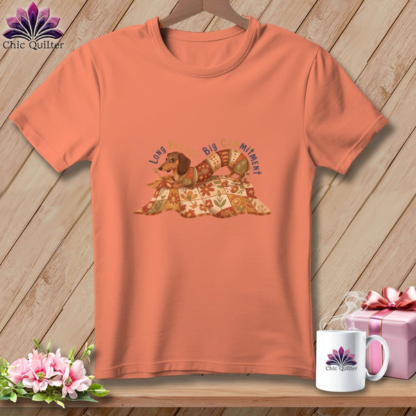 MyDesigns Physical Item S / Heather Sunset Weiner Dog Stitcher ~ Relaxed Fit Tee