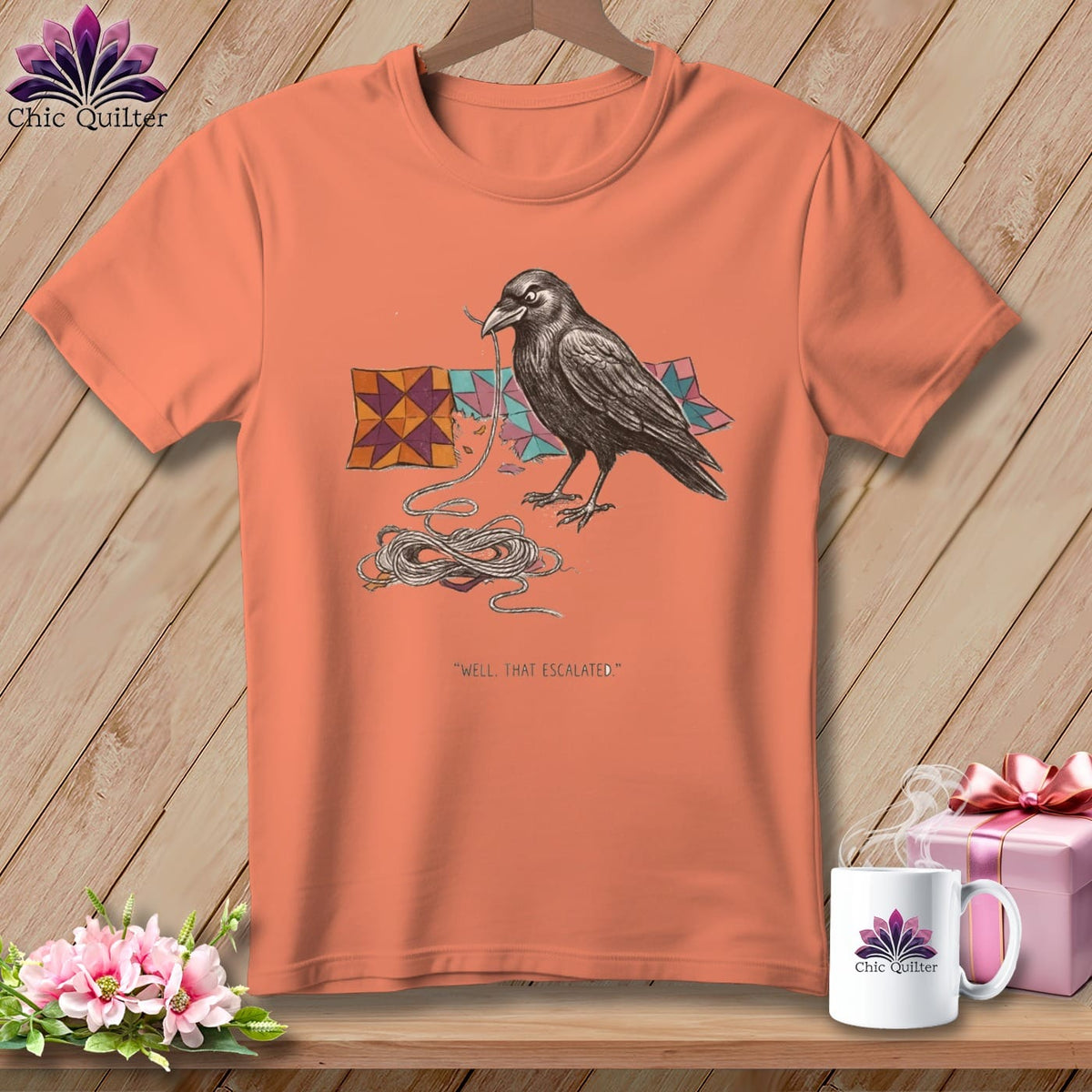 MyDesigns Physical Item S / Heather Sunset Well. That Escalated. ~ Relaxed Fit Tee