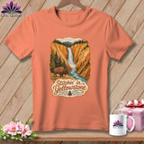 MyDesigns Physical Item S / Heather Sunset Yellowstone National Park ~ Bison, Stitchin in ~ Relaxed Fit Tee