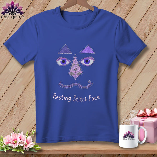 MyDesigns Physical Item S / Heather True Royal All Tied Up - Resting Stitch Face ~ Relaxed Fit Tee
