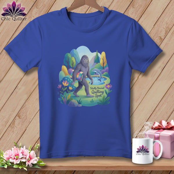 MyDesigns Physical Item S / Heather True Royal Big Foot Through the Tulips ~ Relaxed Fit Tee